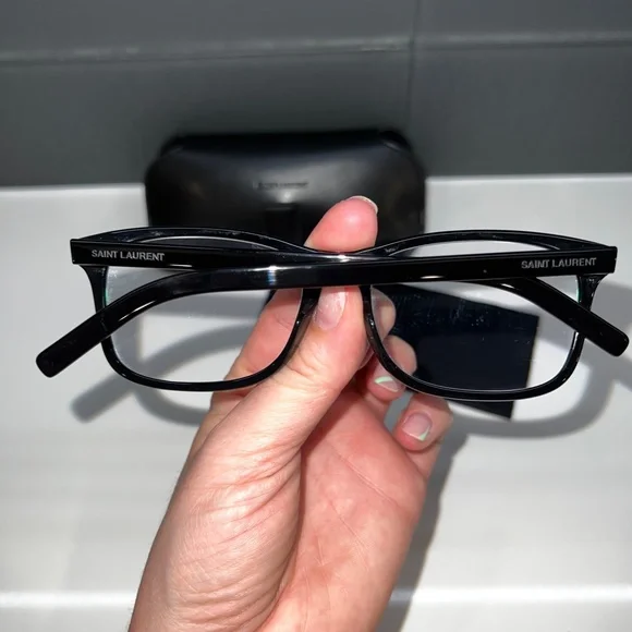 Saint Laurent Black Designer Eyeglasses - Picture 7 of 10
